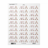 アルファベットスープABC鳥カスタム住所 シール (フルシート)