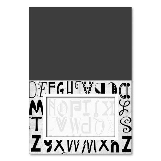 アルファベットタイポグラフィのtented名座席表 テーブルナンバー (正面)