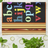 アルファベットタオル キッチンタオル (折り畳み)