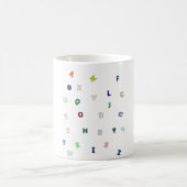 アルファベットデザインカップ コーヒーマグカップ (中央)