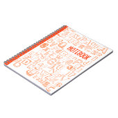 アルファベットノートブック（オレンジ） ノートブック (左側)