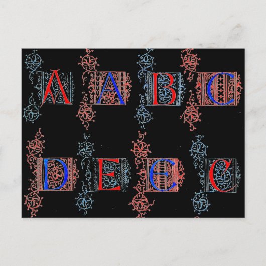 アルファベットハガキ ポストカード (正面)