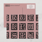 アルファベットハガキ ポストカード (正面/裏面)