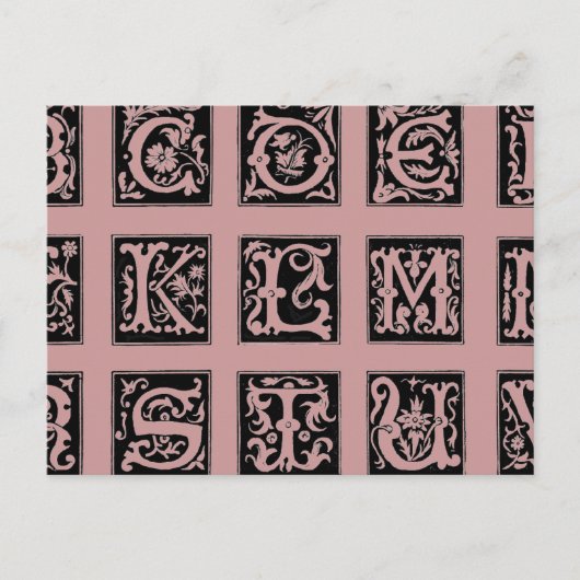 アルファベットハガキ ポストカード (正面)