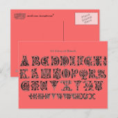 アルファベットハガキ ポストカード (正面/裏面)