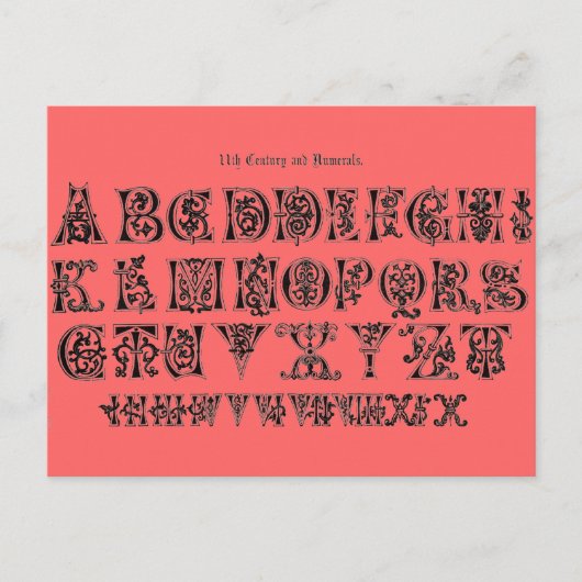 アルファベットハガキ ポストカード (正面)