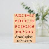 アルファベットハガキ ポストカード (スタンド正面)