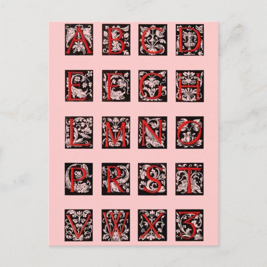 アルファベットハガキ ポストカード (正面)