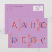 アルファベットハガキ ポストカード (正面/裏面)