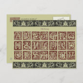 アルファベットハガキ ポストカード (正面/裏面)