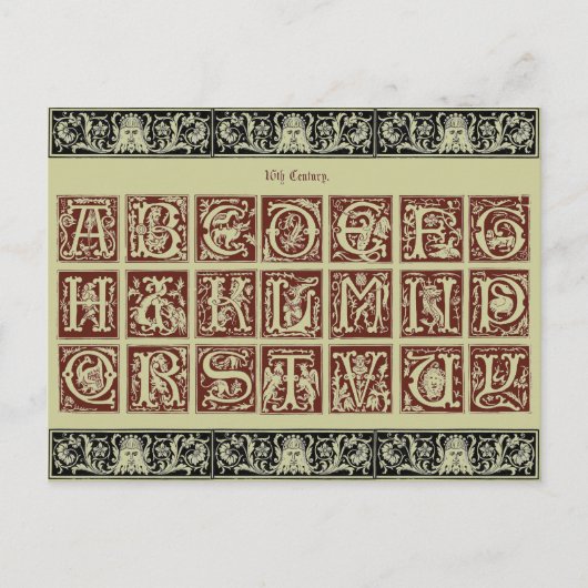 アルファベットハガキ ポストカード (正面)