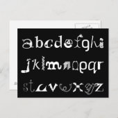 アルファベットハガキ ポストカード (正面/裏面)