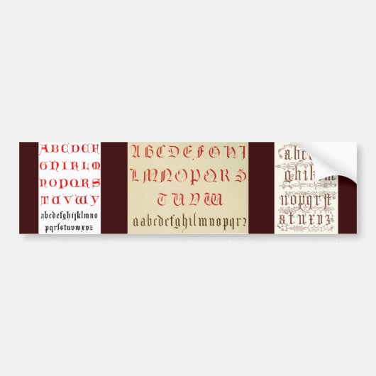 アルファベットバンパーステッカー バンパーステッカー (正面)