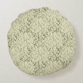 アルファベットパターン01 BW.wイエローBG ラウンドクッション (裏面)