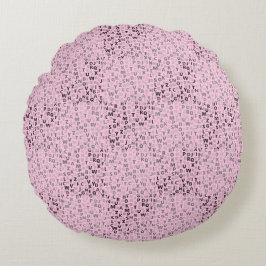アルファベットパターン01 BW.w LPink BG ラウンドクッション