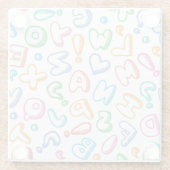 アルファベットパターン ガラスコースター (裏面)