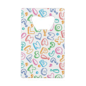 アルファベットパターン クレジットカード栓抜き (裏面)