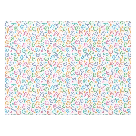 アルファベットパターン テーブルクロス (正面(横))