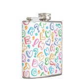 アルファベットパターン フラスク (右)