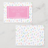 アルファベットパターン – 代替先生/家庭教師 名刺 (正面/裏面)