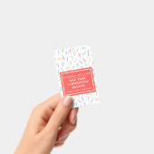 アルファベットパターン – 小学校先生名 バッジ (手持ち)