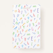 アルファベットパターン – 小学校先生名 バッジ (裏面)