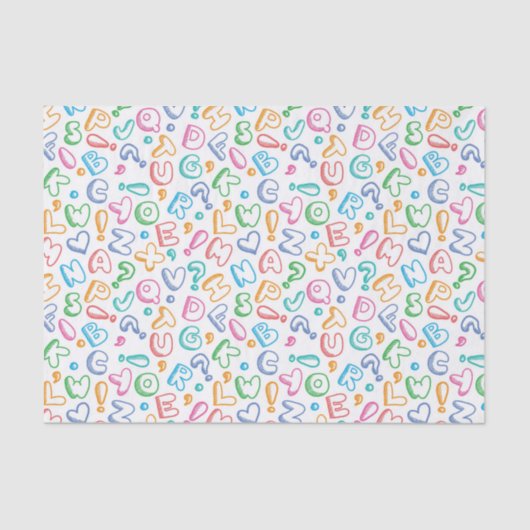 アルファベットパターン 薄葉紙 (正面)