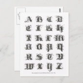 アルファベットパリス1843 ポストカード (正面/裏面)