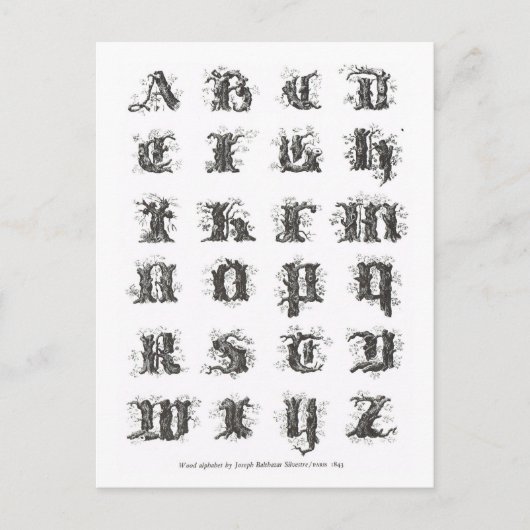 アルファベットパリス1843 ポストカード (正面)