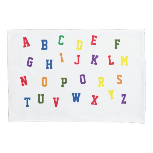 アルファベットパーソナライズされたピラローケース 枕カバー (正面)