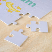 アルファベットパーソナライズされた名可愛い象の少年 ジグソーパズル (側面)