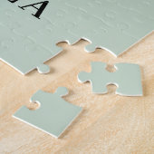 アルファベットパーソナライズされたDフローラモノグラム ジグソーパズル (側面)