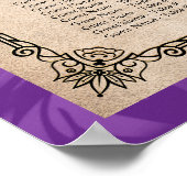 アルファベットパープルラベンダー金ゴールドバラ席 ポスター (角)