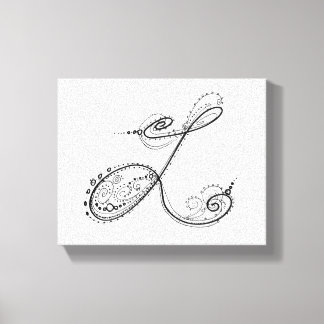 アルファベットファンシー文字L キャンバスプリント