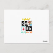 アルファベットフラッシュカード， ABC教育用カードY,Z ポストカード (裏面)