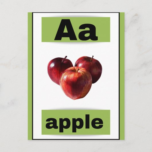アルファベットフラッシュカ実在ッド(写真付き) シーズンポストカード (正面)