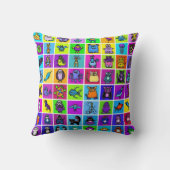 "アルファベットブック" & penguins枕 – 正方形 クッション (裏面)