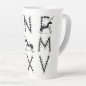 アルファベットブラック カフェラテマグ (右アングル)