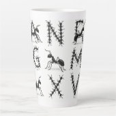 アルファベットブラック カフェラテマグ (正面)