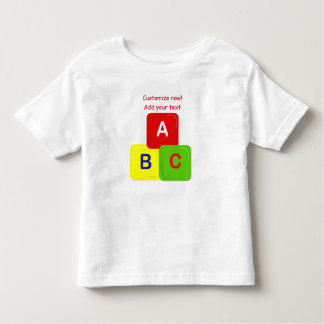 アルファベットブロックトドラーTシャカスタマイズツ トドラーTシャツ