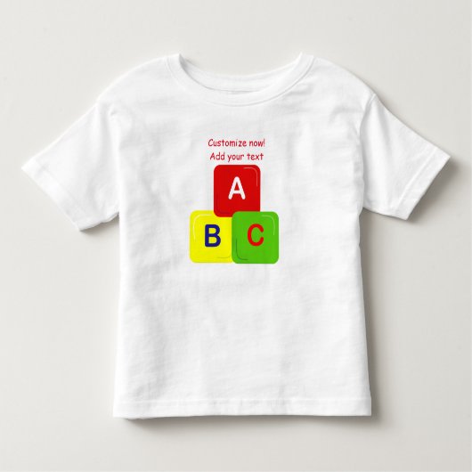 アルファベットブロックトドラーTシャカスタマイズツ トドラーTシャツ (正面)