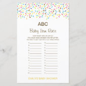 アルファベットベビーアイテム赤ちゃんシャワーゲーム印刷 (正面)