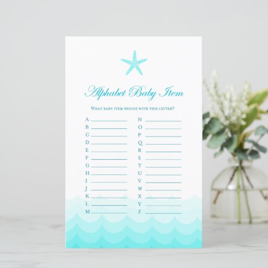 アルファベットベビーアイテム – ベビーシャワーゲーム (スタンド正面)