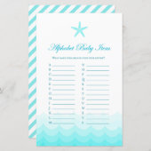 アルファベットベビーアイテム – ベビーシャワーゲーム (正面/裏面)