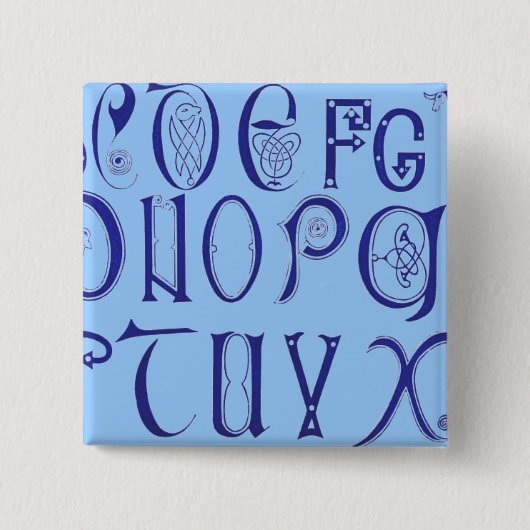 アルファベットボタン 缶バッジ (正面)