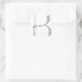 アルファベットボーン文字B スクエアシール (バッグ)