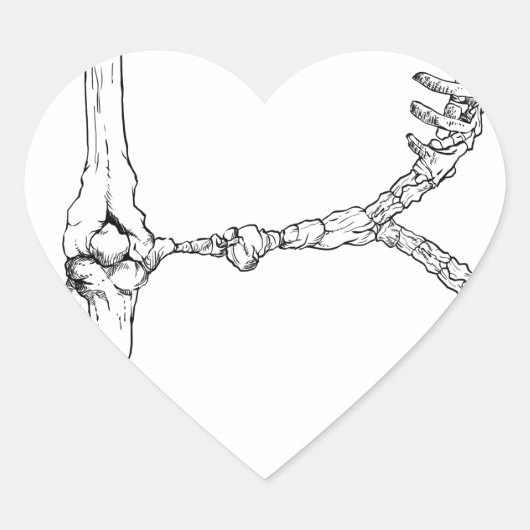 アルファベットボーン文字B ハートシール (正面)