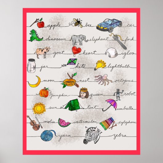 アルファベットポスター ポスター (正面)