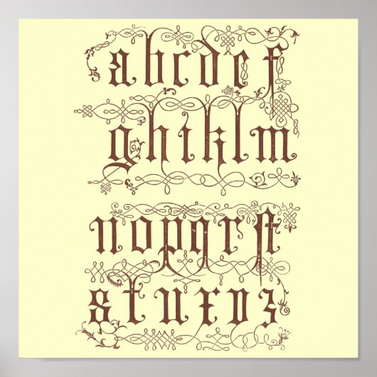 アルファベットポスター ポスター (正面)