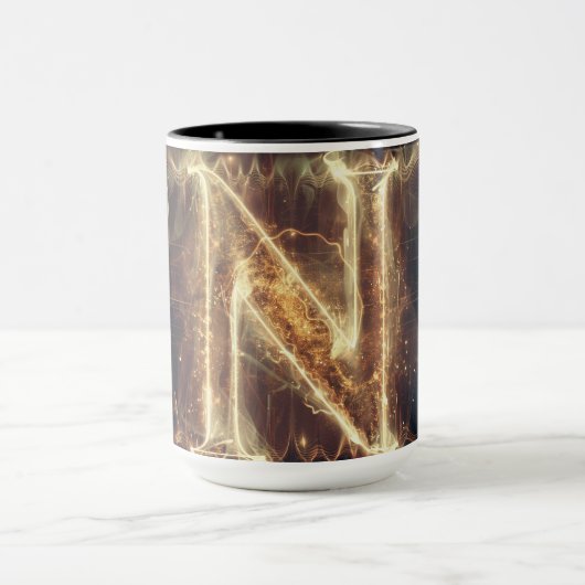 アルファベットマグカップ: 'N' マグカップ (中央)